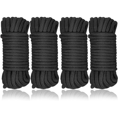 SuperLove Soft Cotton Bondage Rope Set Black 4x10m Cijene