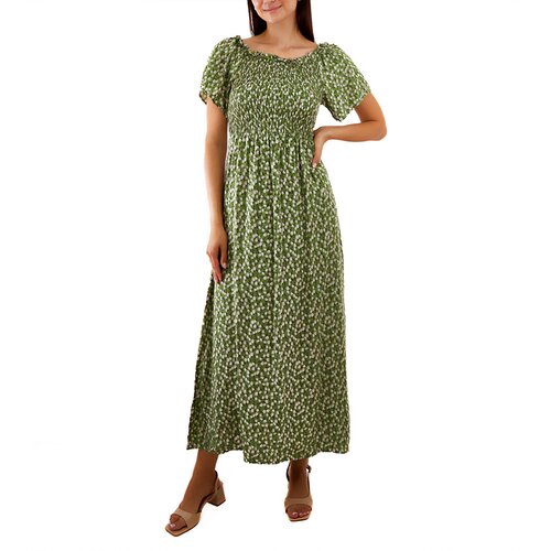 Gemre Green maxi dress in small flowers Hajden Slike