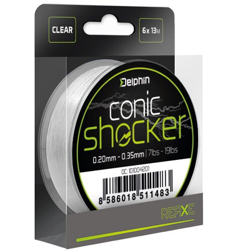Delphin najlon za pecanje predvez conic shock reaxe, 6 x 13 m, 0.22 mm - 0.40 mm Slike