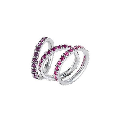 Amore Baci srebrni prsten sa ljubičastim swarovski kristalima 57 mm ( rh003.14 ) Cene