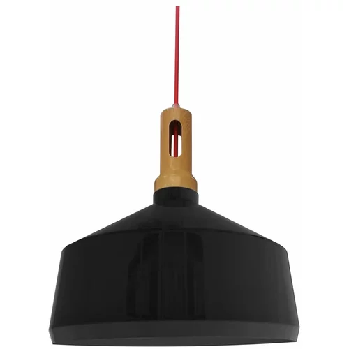 Candellux Lighting Crna viseća lampa s metalnim sjenilom ø 26 cm Robinson -
