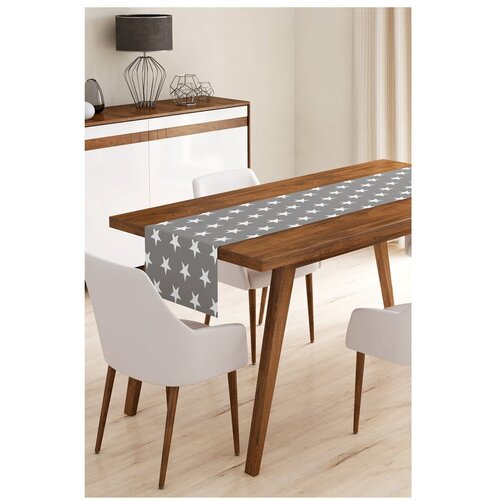 Minimalist Cushion Covers nadstolnjak od mikrovlakana Grey Stars, 45 x 145 cm Slike