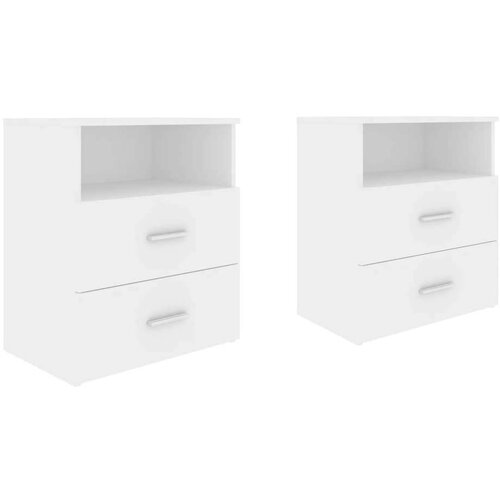 VidaXL Noćni ormarići 2 kom bijeli 50 x 32 x 60 cm Slike