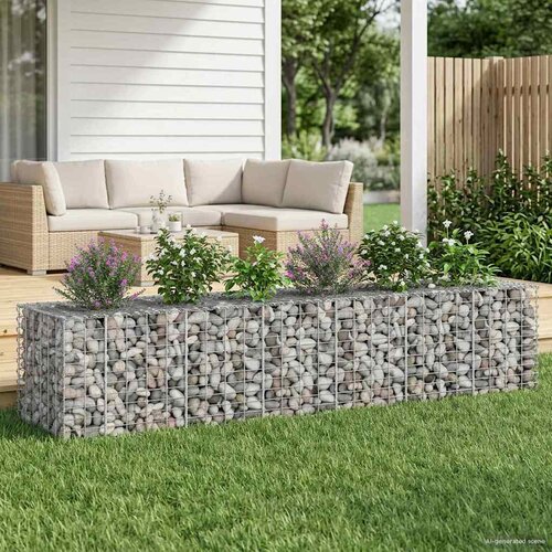  Gabionski uzdignuti krevet 2 pcs Srebrno 260 x 60 x 55 cm Cene