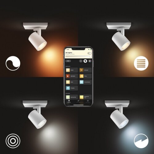 Philips LED prigu&amp;scaron;iva reflektorska lampa Hue RUNNER 1xGU10/4,2W/230V bela Slike