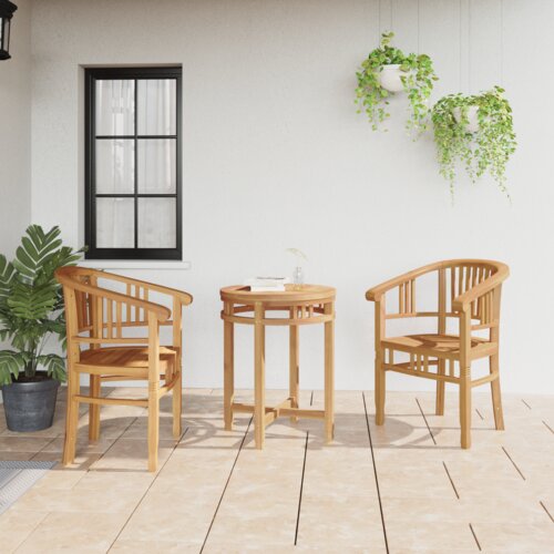 VidaXL Vrtne stolice 2 pcs Smeđa 63 x 58 x 89 cm Masivna tikovina Slike