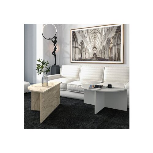 Hanah home sto za dnevnu sobu dolunay grey travertine Cene