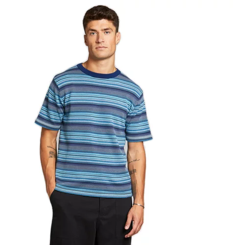 DEDICATED Short Sleeve Knitted T-shirt Husum Denim Blue