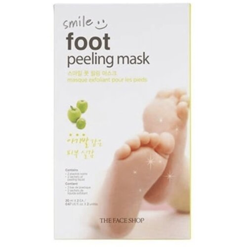 THE FACE SHOP Maska za stopala Smile Foot Peeling Mask, 20 ml, 2 komada Slike