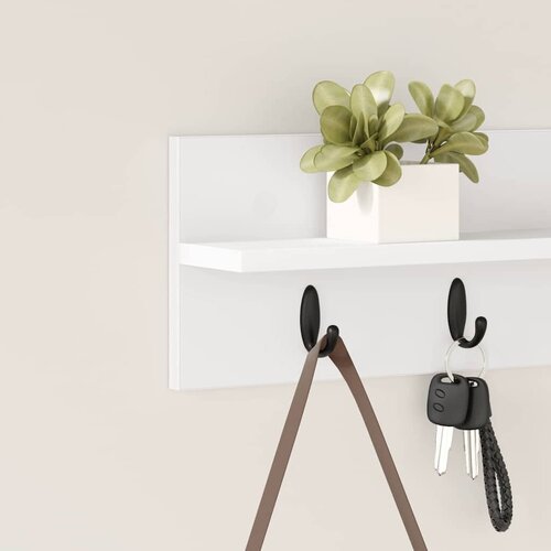  Vje&amp;scaron;alica za kapute na zidu Zidne Bijelo 60 x 10,5 x 18 cm Slike