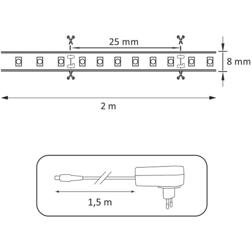  led traka 2m LED/18W/12V 4000K Slike