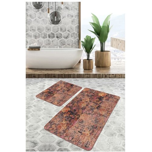 Mila Home Rjave žametne kopalni&amp;scaron;ke preproge v kompletu 2 ks 60x100 cm &amp;ndash; Slike