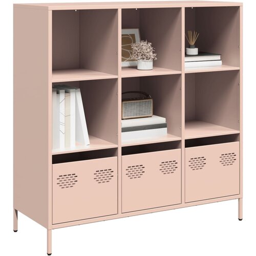 vidaXL Visoka omarica roza 101,5x39x103,5 cm jeklo Cene