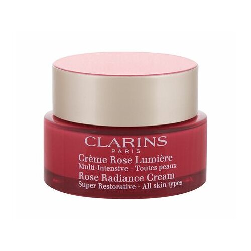 Clarins Rose Radiance posvetlitvena dnevna krema za obraz 50 ml za ženske Slike