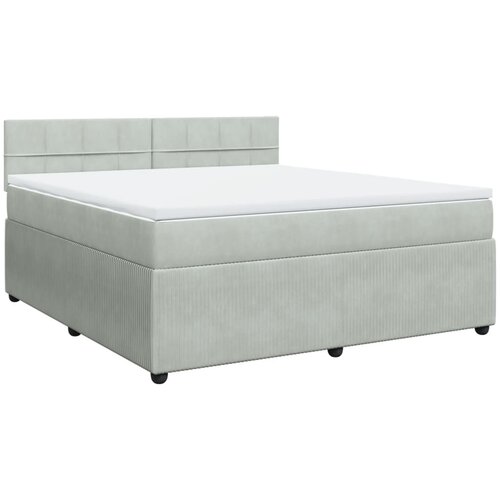Maison Chic Box spring postelja - Vzmetna postelja z vzmetnico svetlo siva 180x200 cm žamet SL23969, (21891203) Cene