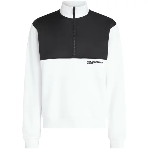 KARL LAGERFELD JEANS Sweater majica crna / bijela