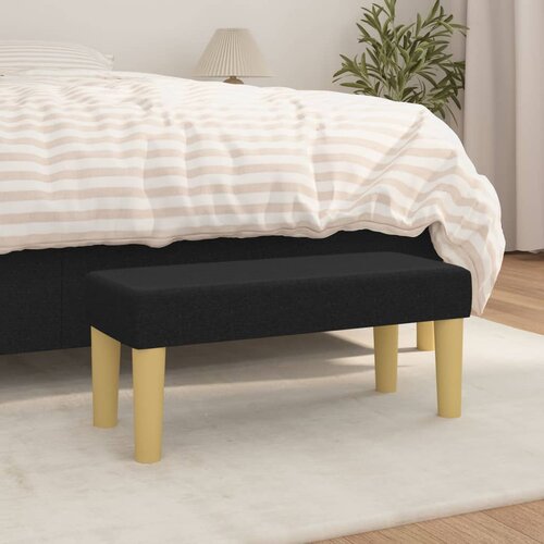  Klupa crna 70 x 30 x 30 cm od tkanine Slike