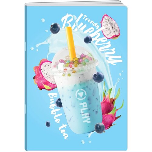 Play premium, sveska, 50 lista, Bubble tea - odaberite motiv A4 Blanko Borovnica Cene