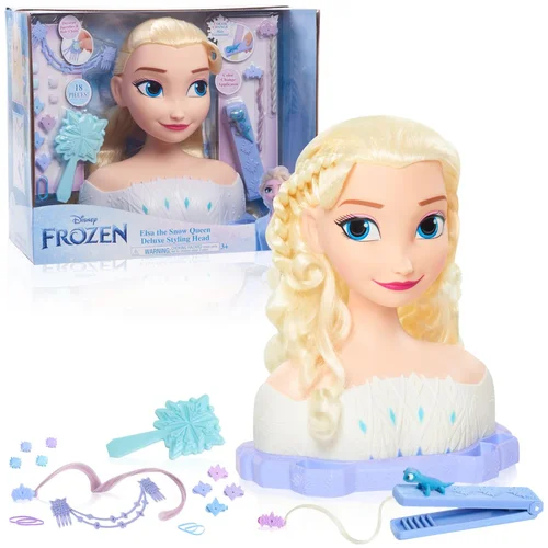 Just Play glava za urejenje Disney Frozen 2 Elsa the Snow Queen Deluxe Styling Head