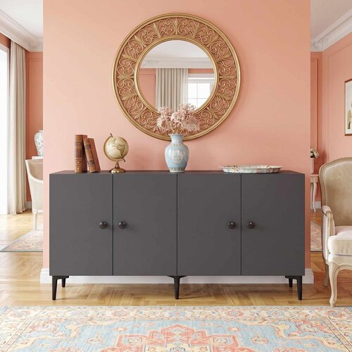 Hanah home komoda Sherifa 150, 150 cm, antracit Cene