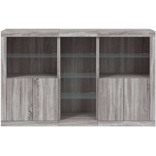  Komoda z LED lučkami siva sonoma 162x37x100 cm Slike