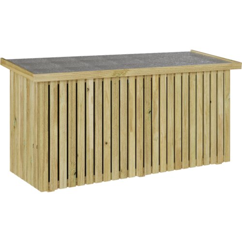 VidaXL kutija za pohranu 119x44x58.5 cm Obrađeni bor Slike