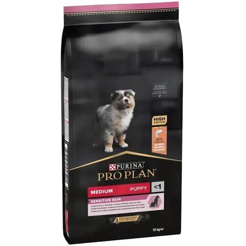 Purina PRO PLAN Sensitive Skin Medium Puppy Salmon - hrana za &amp;scaron;tence srednjih rasa sa lososom (12kg) Slike