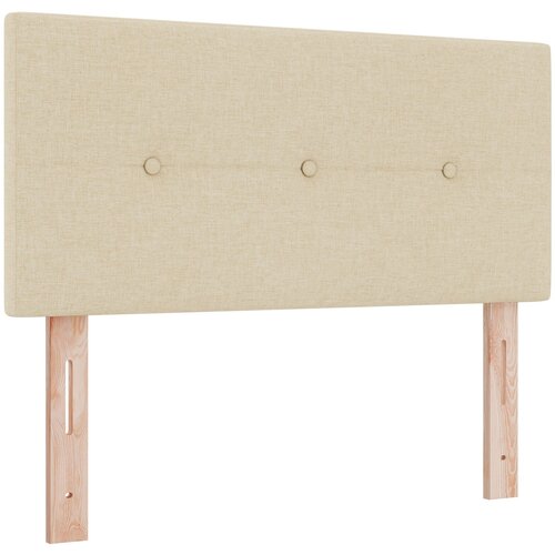 vidaXL Naslon za glavo s gumbi, kremast, 80 cm, blago, (22008587) Cene
