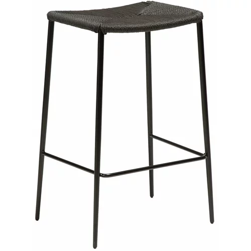 DAN-FORM Denmark Črn barski stol z jeklenim podnožjem DAN-FORM Stiletto, višina 68 cm