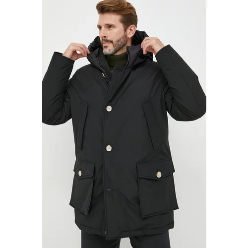 WOOLRICH Pernata parka jakna ARCTIC za muškarce, boja: crna, za zimu
