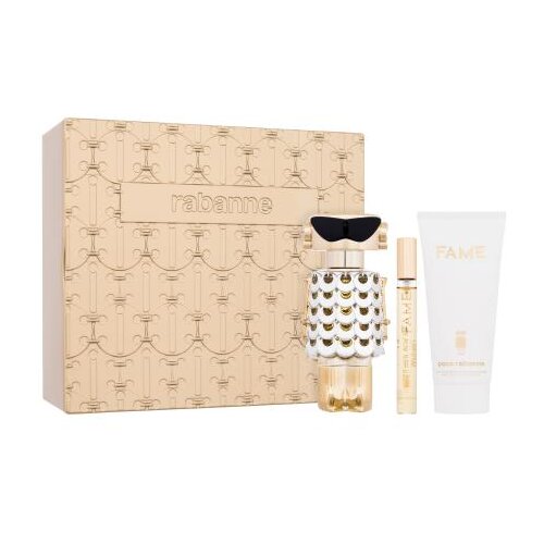 Paco Rabanne Fame Set parfumska voda 80 ml + losjon za telo 100 ml + parfumska voda 10 ml + pločevinasta škatlica za ženske Cene