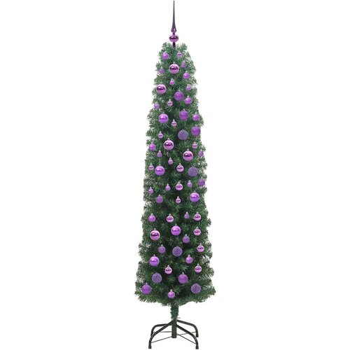 VidaXL Umjetno božićno drvce Zelena 180 cm PVC i čelik i plastika Slike