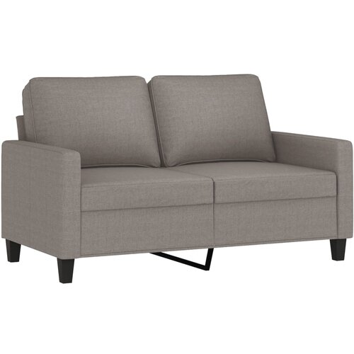  2-dijelni set sofa s jastucima smeđesivi od tkanine Slike