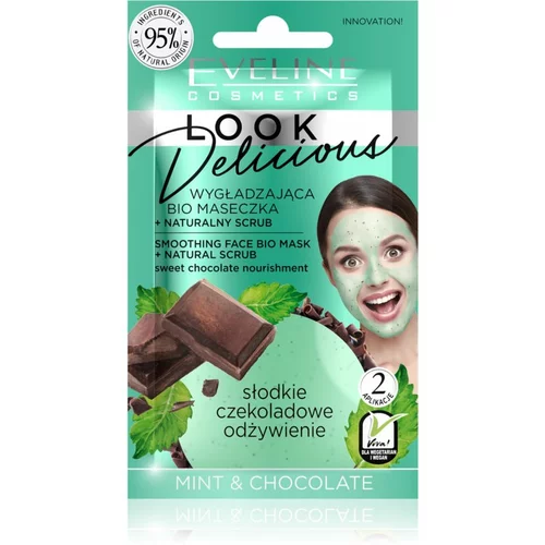 Eveline Cosmetics Look Delicious Mint & Chocolate vlažilna gladilna maska s čokolado 10 ml