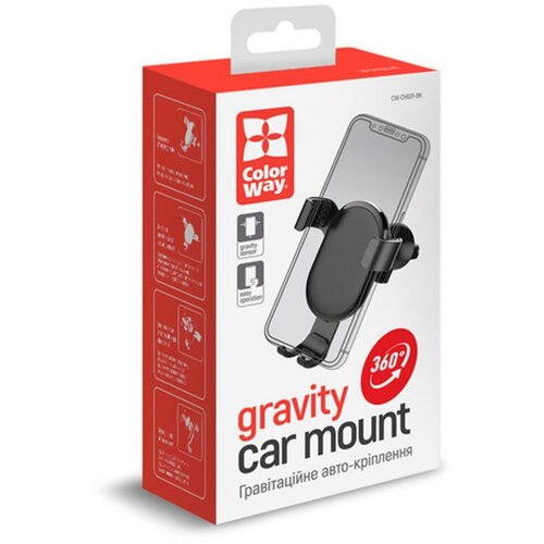 COLORWAY Držač za Telefon za Auto Metallic Gravity Holder Crni Cijene