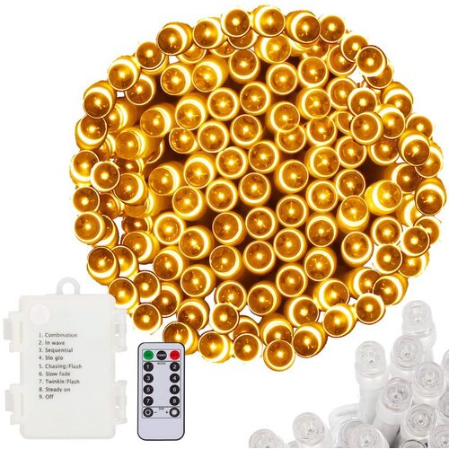  LED lampice na baterije - 100 lampica toplo bijele Cene