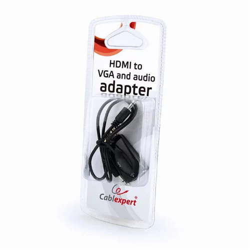 Cablexpert Adapter HDMI na VGA + Audio, črn, blister, (20442263)