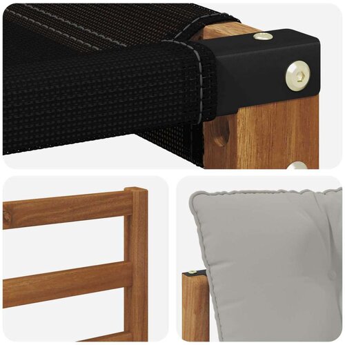  Set vanjskih sofa Čvrsto drvo akacije i Textilene Slike