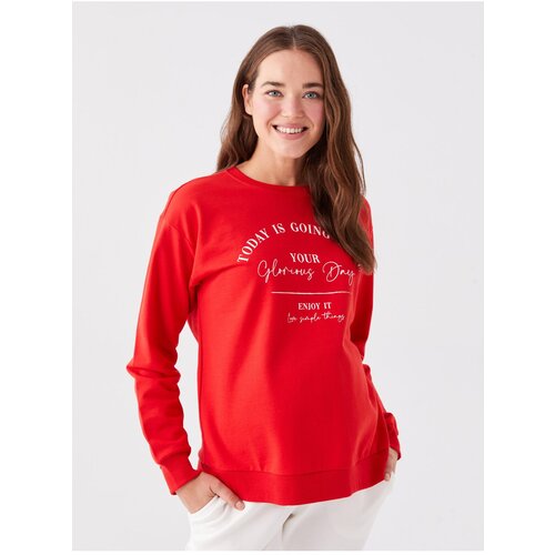 LC Waikiki Crew Neck Printed Long Sleeve Maternity Sweatshirt Slike