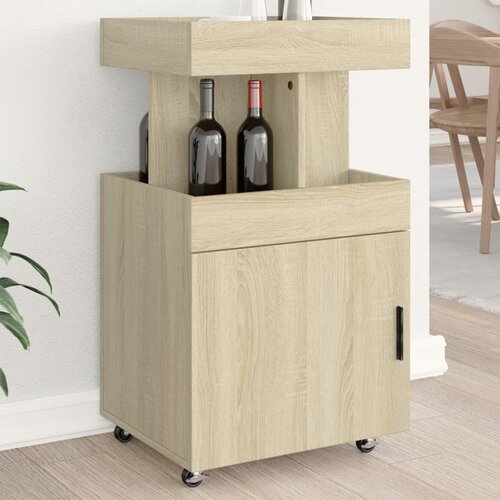 vidaXL Barska kolica boja hrasta sonome 50x41x89 cm konstruirano drvo Cijene