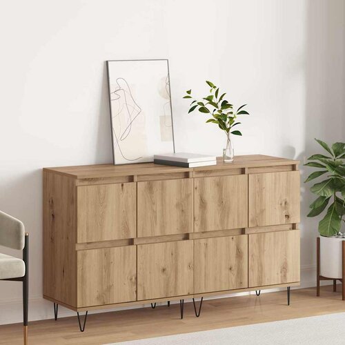 vidaXL Komode 2 pcs hrast artisan 120 x 35 x 70 cm Konstruirano drvo Cijene