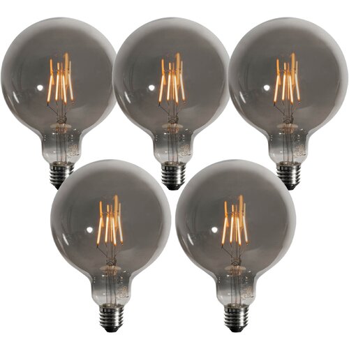 LUEDD Komplet 5 E27 3-stopenjska zatemljiva LED dimljena G125 4W 450lm 1900K Cene