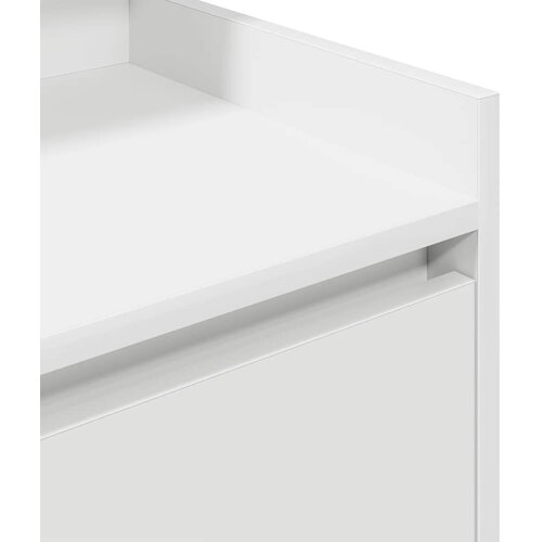  Noćni ormarić s 2 ladice bijeli 38x34x80 cm Slike