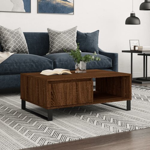  Stolić za kavu smeđa boja hrasta 90x60x35 cm konstruirano drvo Cijene