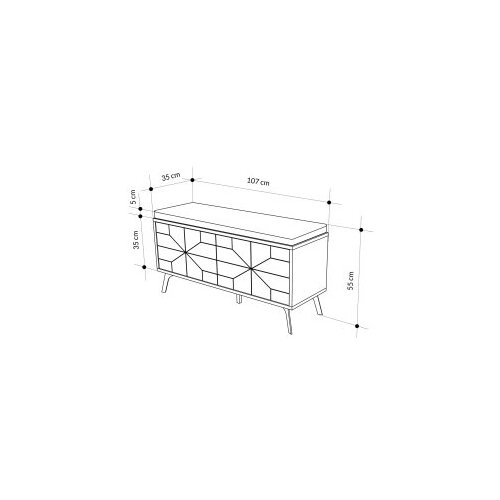 Hanah home dune bench - hitit hitit shoe cabinet Slike