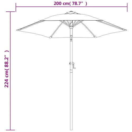  Suncobran boja cigle 200 x 224 cm aluminijski Slike