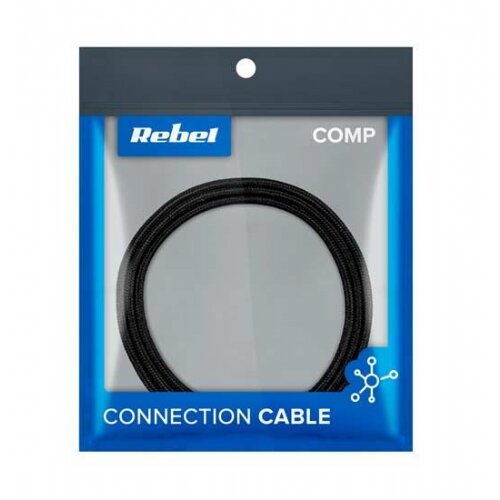 Rebel USB kabel 2.0 M.- tip C. M., črne barve, 0,5m Slike