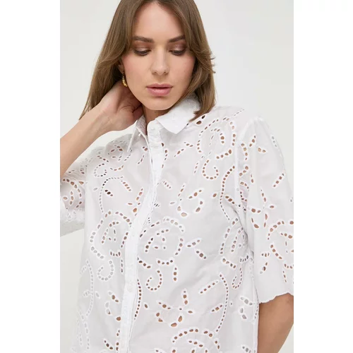 Max&co. Pamučna košulja za žene, boja: bijela, regular, s klasičnim ovratnikom