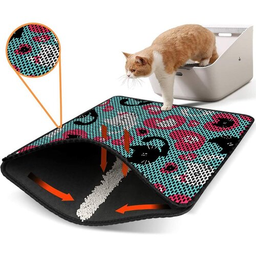 WALLXPERT Nrszn0186 multicolor cat litter mat Cene