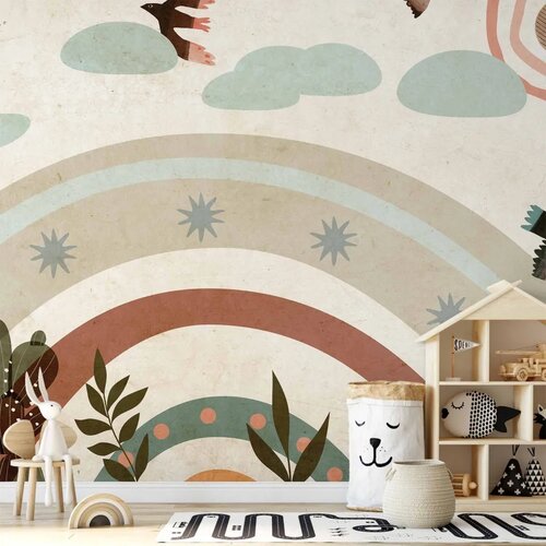 Foto tapeta - Rainbow and Birds 200x140 Standard Slike